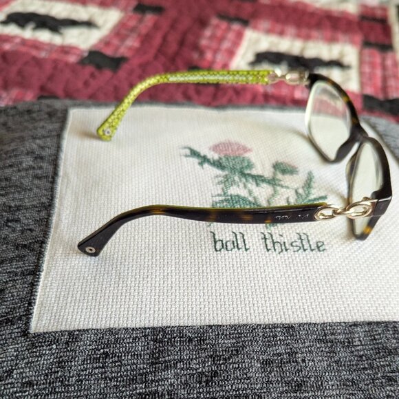 Coach HC6052 Fannie 5232 Dark Tortoise Green Sig C Eyeglasses FRAMES 54 16 135 - Picture 3 of 10